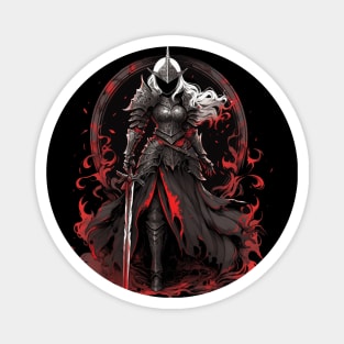 Dark Fantasy Female Knight Magnet